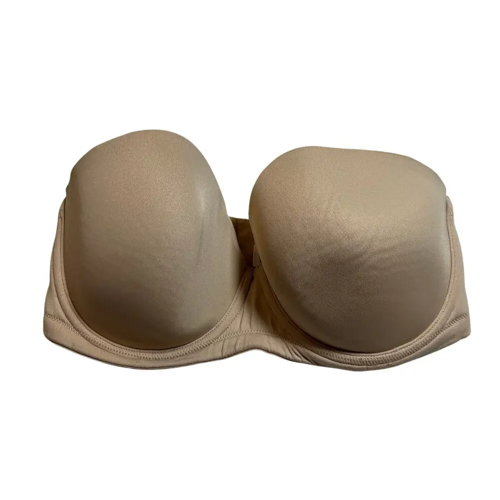 Wacoal Red Carpet Strapless Underwire Bra Size 32DDD in Color Sand **NO STRAPS**